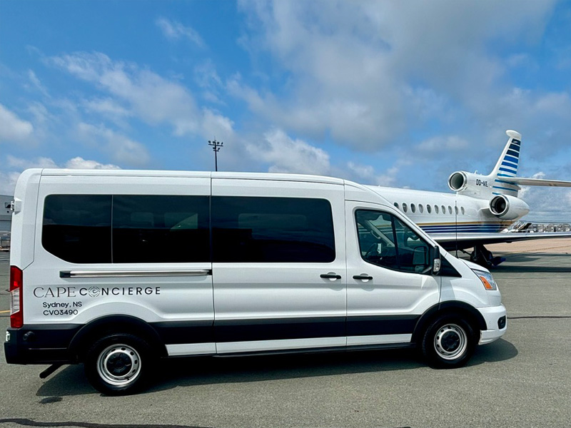 Ford Transit luxury van for group transportation in Cape Breton Nova Scotia