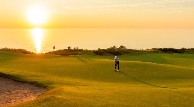 Cabot golf course cliffs overlooking the Atlantic in Cape Breton